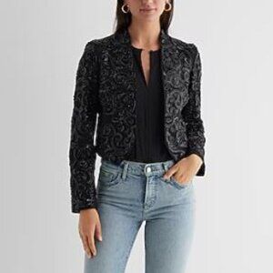 Stunning beaded cropped jacket - NWT, black, never worn